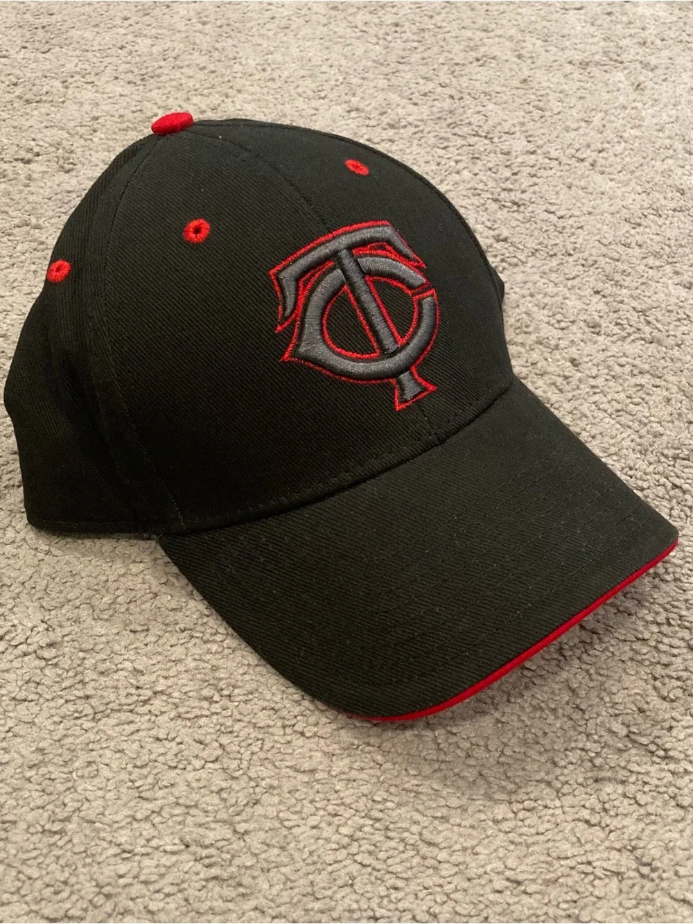 Minnesota Twins TC Baseball Hat Black MLB One Size Adjustable Cap MN Sports Team